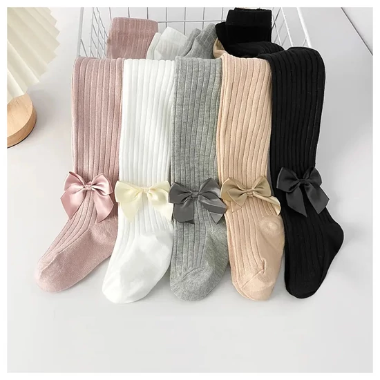 Lány harisnyanadrág szett masnival – 5 pár NR598479-3