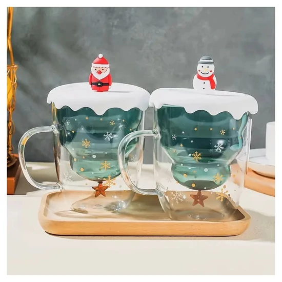 Karácsonyi bögre készlet fedővel – 2 db TX308438