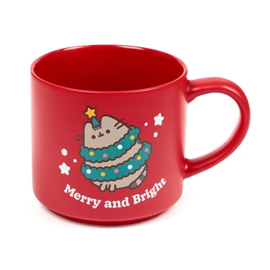 Karácsonyi Porcelán Bögre  - Pusheen Macska XMUG449