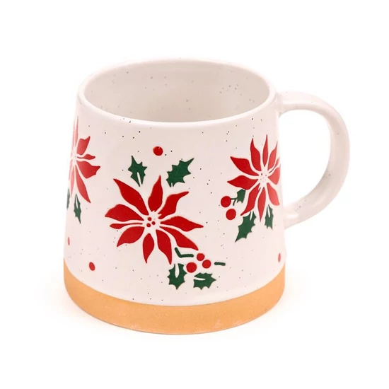 Kőkerámia Bögre - Mikulásvirág  XMUG481