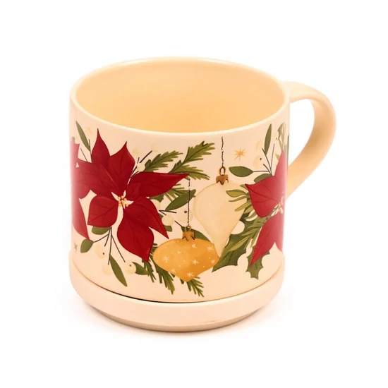 Bögre és Alátét/Fedél Szett - Mikulásvirág XMUGC45