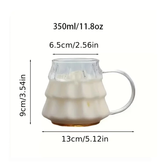 Üvegbögre karácsonyfa mintával – 350 ml EE4107968