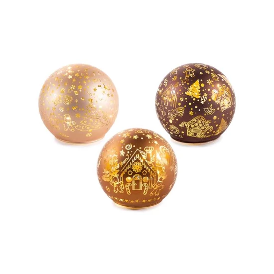 Karácsonyi üveggömb díszek – 3 darabos szett 80-21-58
