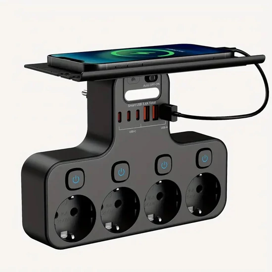 Többfunkciós elosztó 4× AC + 6× USB (3× Type-C gyorstöltés) EH3929533