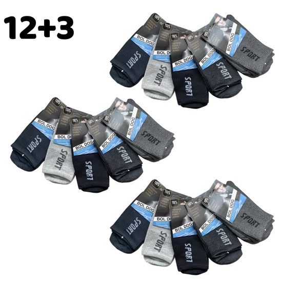 12+3 Férfi sport zokni 43-47 400345-5