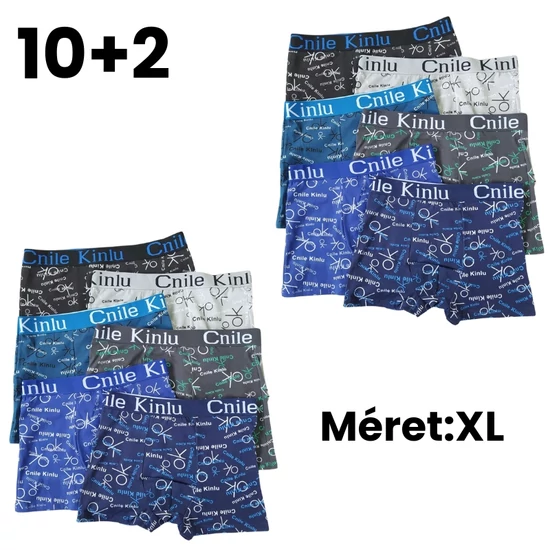 10+2 Férfi mintás boxer XL D5111-5