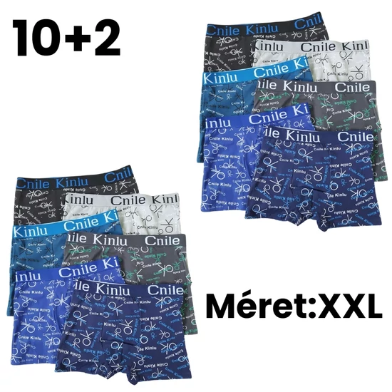 10+2 Férfi mintás boxer XXL D5111-7