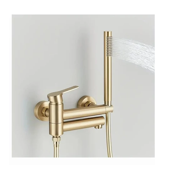 Arany színű kádtöltő csaptelep kézizuhannyal – DM962023