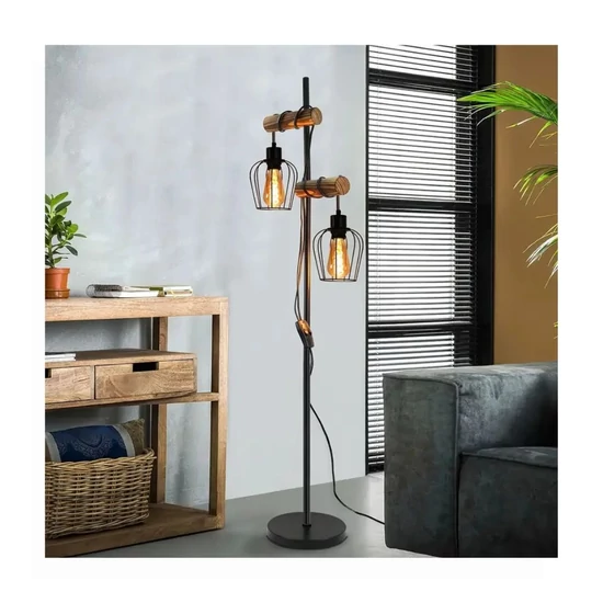 Állólámpa fa és fém kombinációval – KL430737