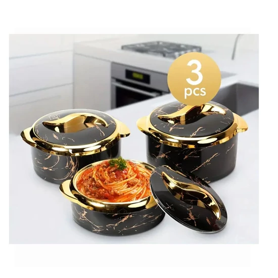 3 részes termo edénykészlet – fekete-arany LV6935673-2