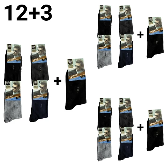 12+3 Férfi zokni 43-46 A603-5