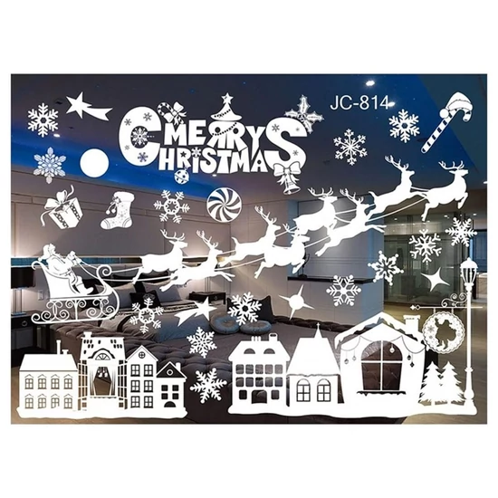 2db Karácsonyi ablakmatrica 50 x 35cm NKD03