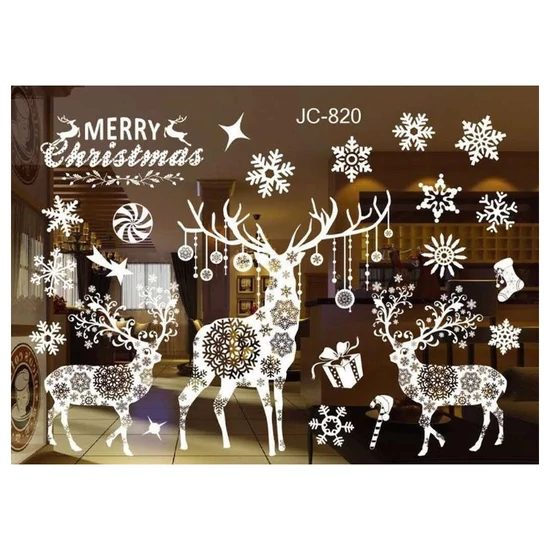 2db Karácsonyi ablakmatrica 50 x 35 cm NKD05