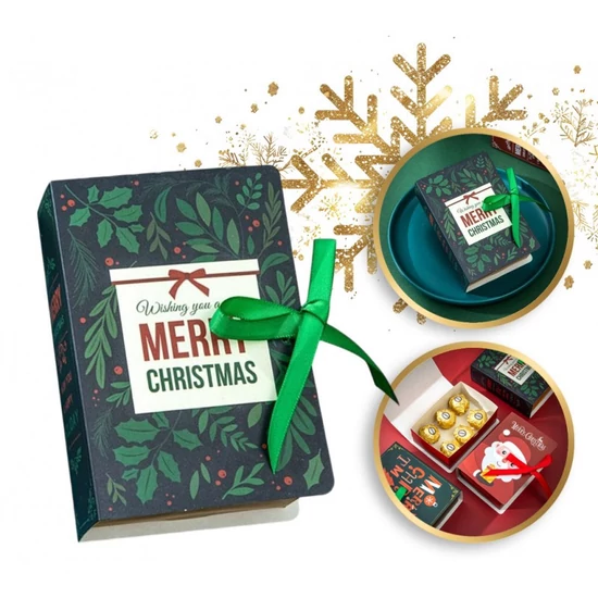 Karácsonyi díszdoboz 13 x 9 cm OPO33