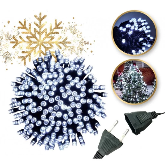 Karácsonyi fényfüzér 200 LED - hideg fehér LAMP02B