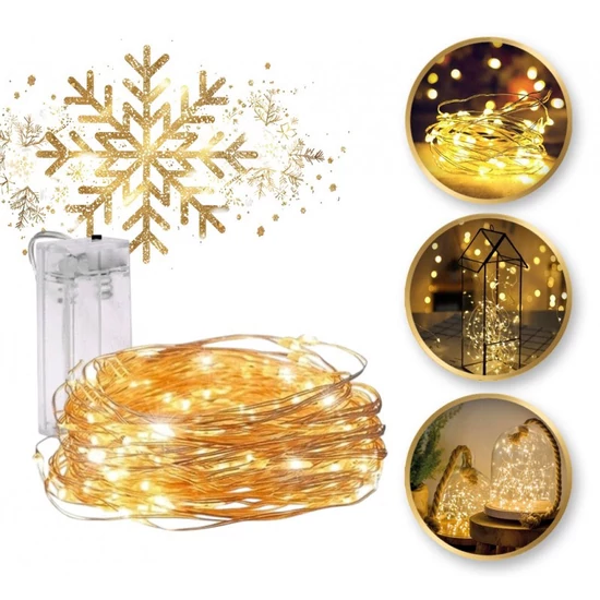 Beltéri karácsonyi LED fényfüzér – 20 LED, meleg fehér LAMP25CB