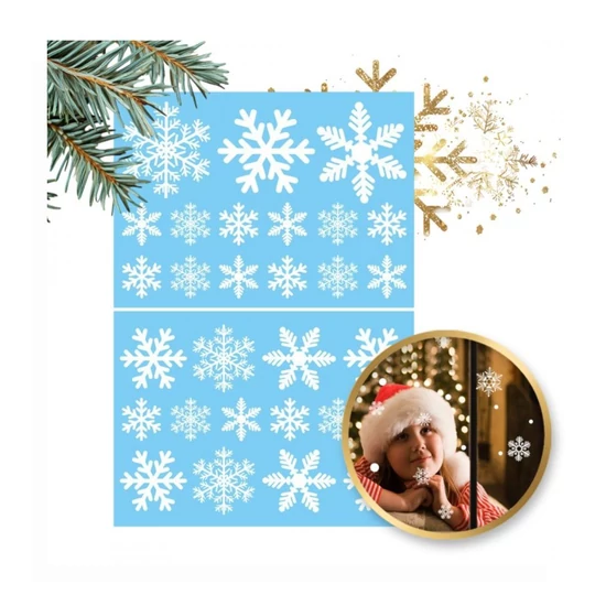 Karácsonyi ablakmatricák – 2 lap (25 × 35 cm) NKD08