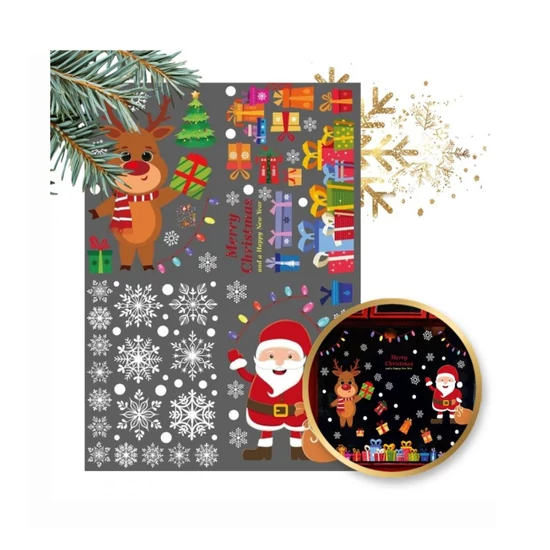 Karácsonyi ablakmatricák – 4 lap (25 × 35 cm) NKD15