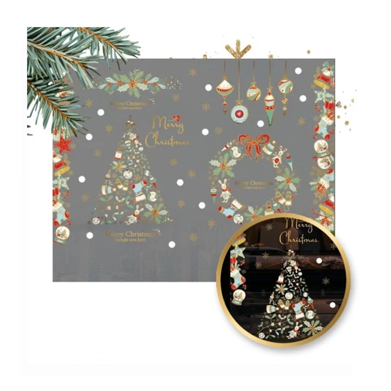 Karácsonyi ablakmatrica – 90 × 30 cm (NKD22)