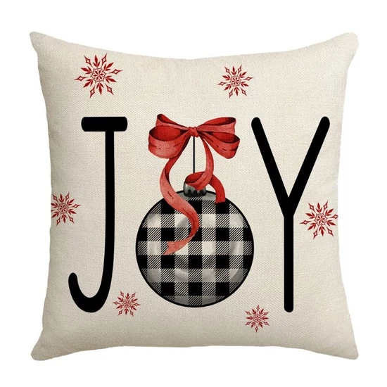 Karácsonyi díszpárnahuzat „JOY” – 45 × 45 cm POD178