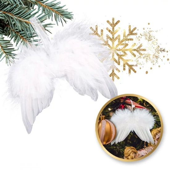 Karácsonyfadísz – Angyalszárny függődísz, 1 db WOZ33