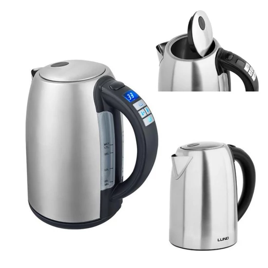 Rozsdamentes vízforraló állítható hőmérséklettel — 1,7 l TO-68194