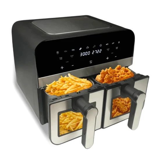 Comfy Nest 2400 W-os digitális duplakosaras légsütő CN-AFD45WS