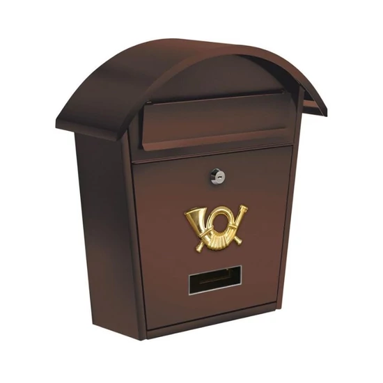 Postaláda 380×320×105 mm — barna, lekerekített tető TO-78587