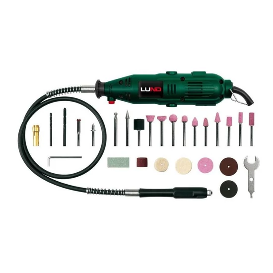 Mini csiszoló / gravírozó LUND — 135 W, flexibilis tengellyel TO-79314