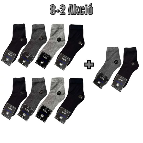 8+2 Férfi pamut zokni 43-46 MP3002-6