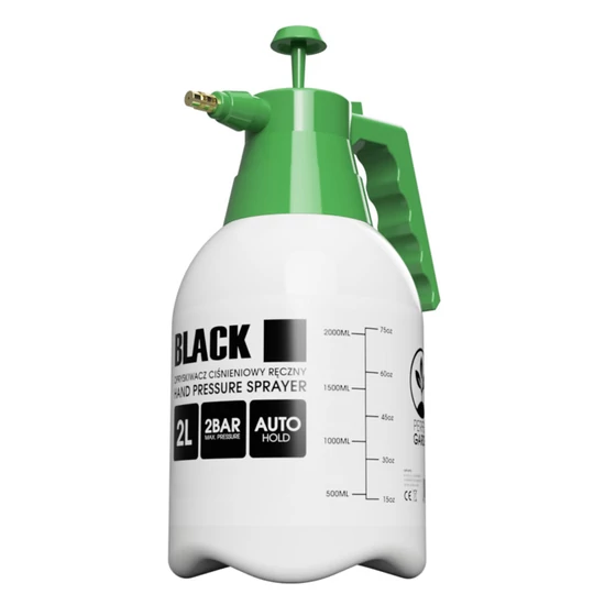 BLACK Kézi nyomáspermetező – 2 liter 53412