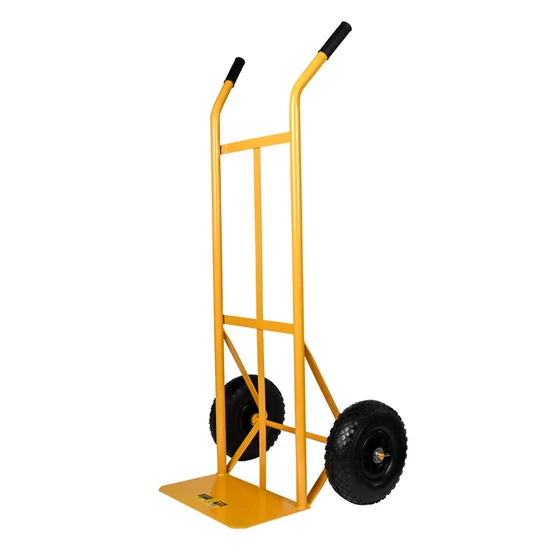 Benson Kézi szállítókocsi – 180 kg teherbírással, sárga acélvázas 014415