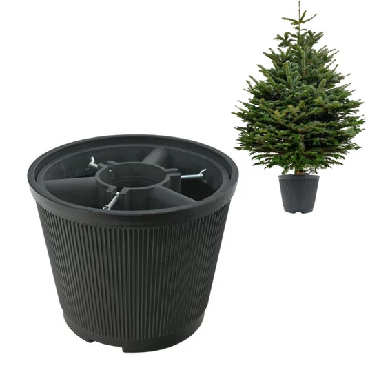 Karácsonyfa talp / virágcserép 10 l szürke XC-80102