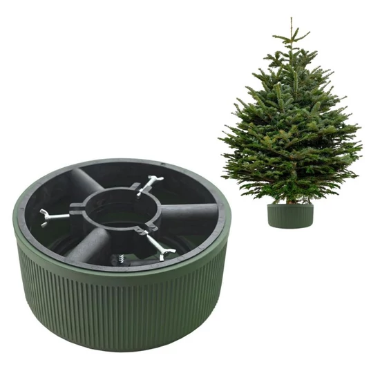 Karácsonyfa talp / virágcserép 5 l – zöld  XC-80103