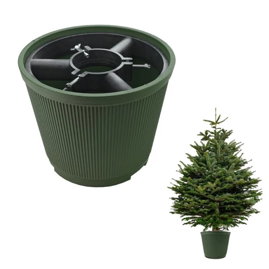 Karácsonyfa talp / virágcserép 10 l – zöld XC-80104