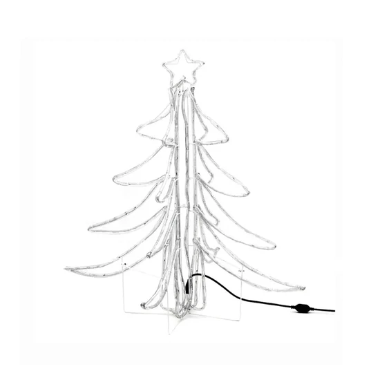 LED-es karácsonyfa dekoráció csillaggal – kültéri és beltéri használatra KF-01