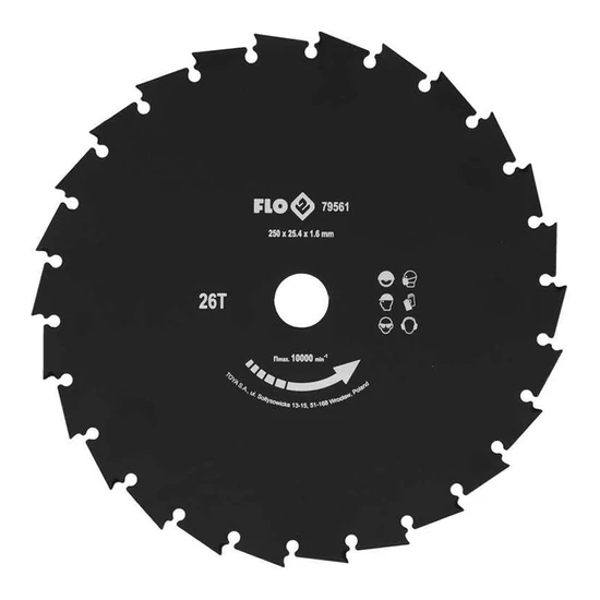 Acél vágótárcsa bozótvágóhoz 250 mm TO-79561