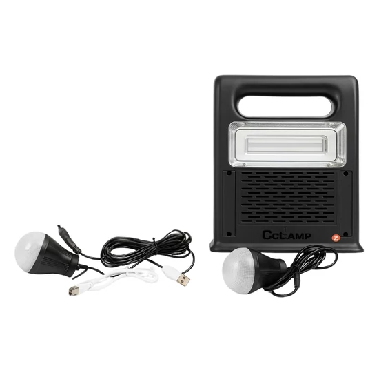 CCLamp napelemes hordozható lámpa Bluetooth hangszóróval és rádióval 30W CL-22