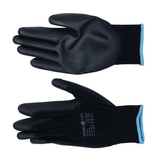 Munkavédelmi kesztyű fekete, 9-es méret TO-74079