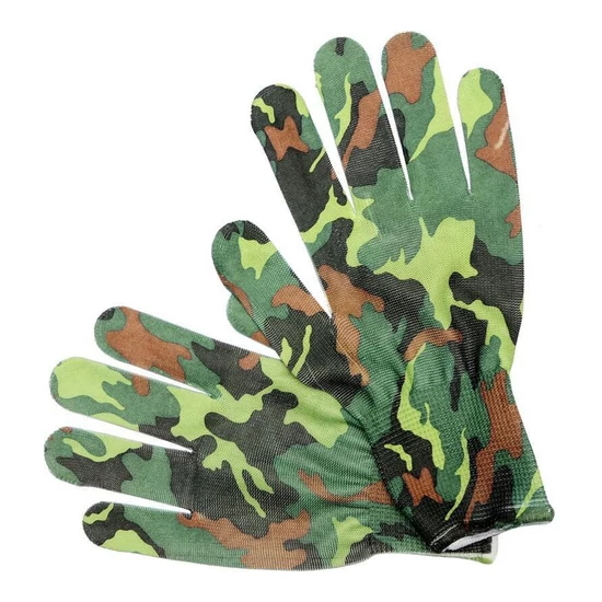 Kerti kesztyű terepmintás, 8-as méret TO-74113