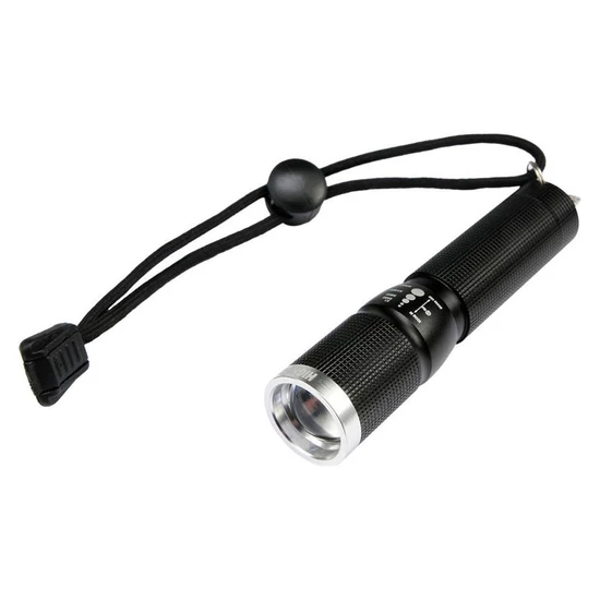 Fém zseblámpa CREE diódával, fekete YT-08571