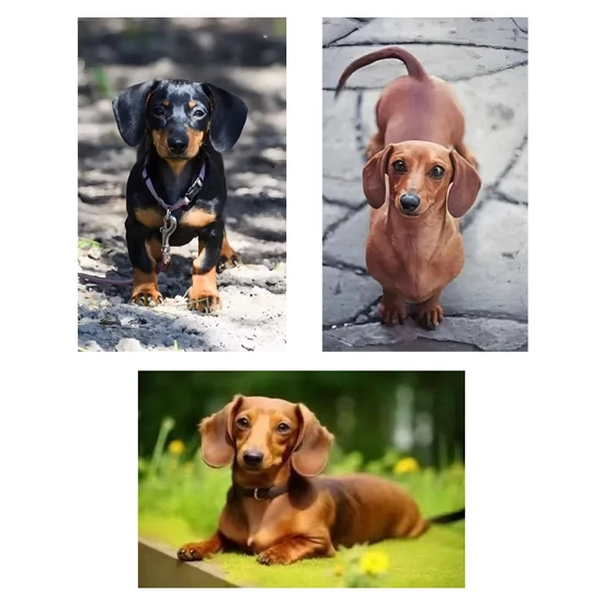 3 darabos konyharuha szett tacskós mintával KSZT-1