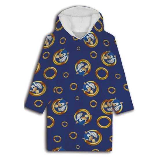 Sonic, a sündisznó felnőtt belebújós plüss polár poncsó AYM071849