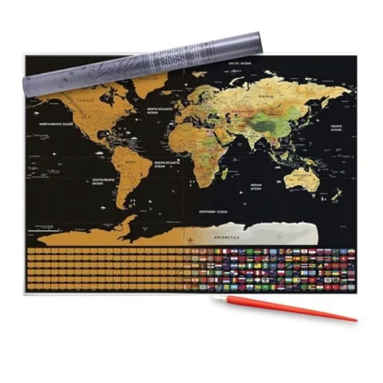Világtérképes kaparós poszter  ADG-RT-O232