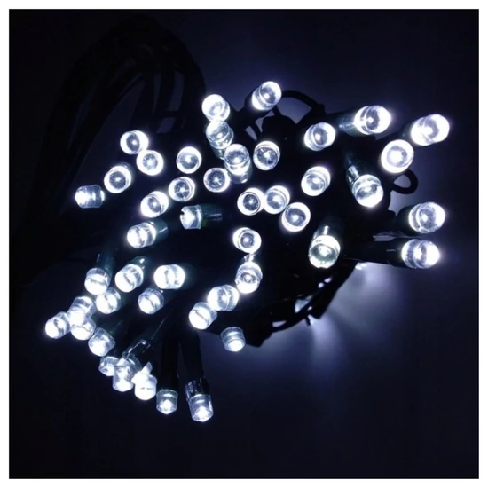 100 Ledes karácsonyi fényfüzér Hideg fehér LAMP01B