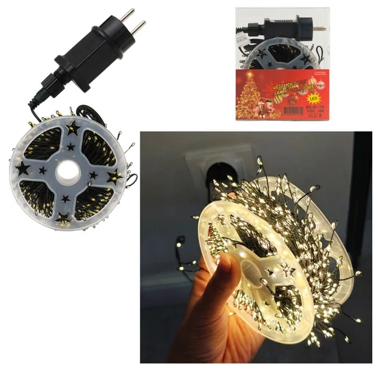 Kültéri-beltéri karácsonyi fényfüzér, 900 LED, 27 m, meleg fehér – LAMP58CB