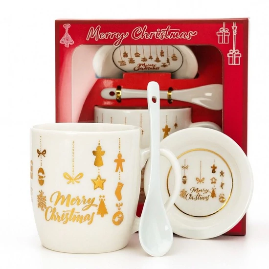 Karácsonyi bögre szett – fedővel, kanállal KB33WZ3