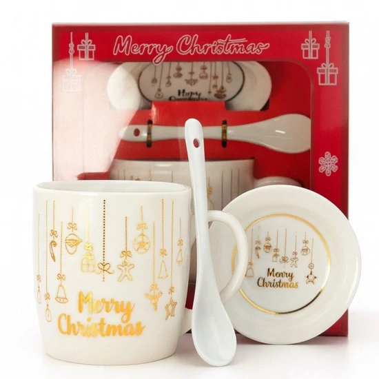 Karácsonyi bögre szett – fedővel, kanállal KB33WZ4