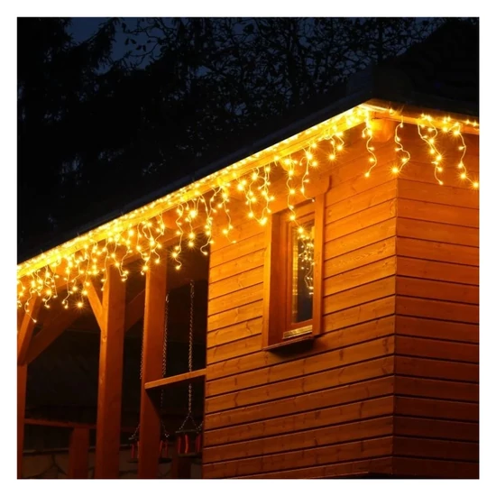 LED karácsonyi jégcsap égősor, meleg fehér világítással 5m DN-76