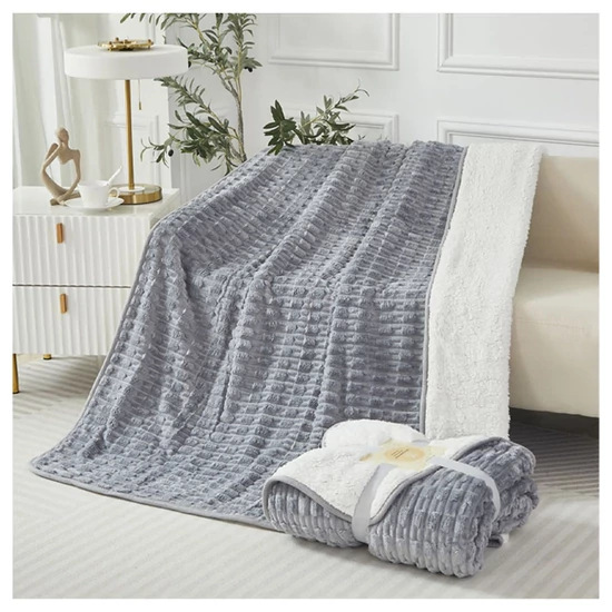 Violet 2 rétegű ágytakaró/pléd 230x200 cm - Szürke ZU230200-4